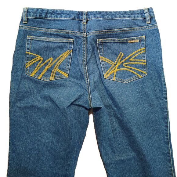 MICHAEL KORS Zipper Cropped Ankle Sz 10 Women's Mid Rise Stretch Jeans - Picture 4 of 6
